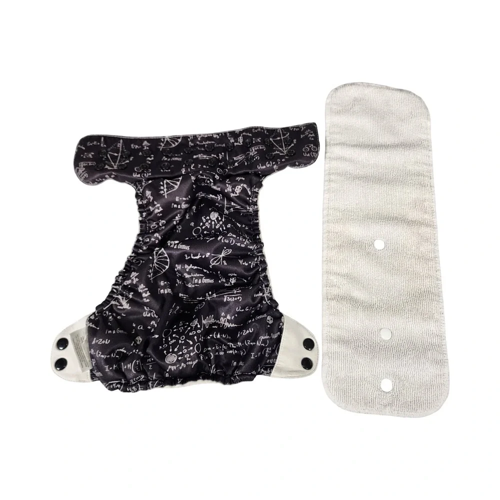 BumGenius Albert Science Math Physics Pocket Cloth Diaper with Insert Snap Rise‎
